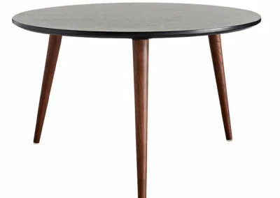 Stylo Table Ø70 Black Oak Veneer